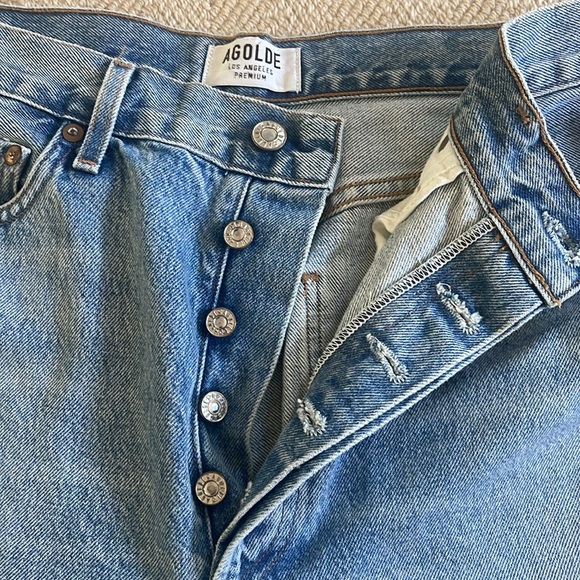 Agolde Riley High Rise Straight Crop - Picture 5 of 9